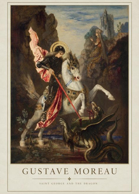 Gustave Moreau Saint George and the Dragon No5 - Plakat
