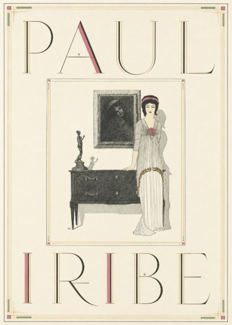 Paul Iribe Elegant Figure in Art Deco Interior No5 - Plakat