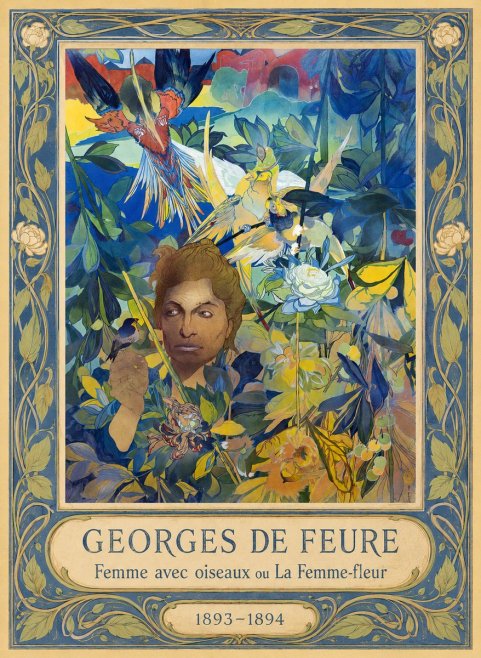 Georges de Feure Femme Avec Oiseaux Ou La Femme-fleur No1 - Plakat