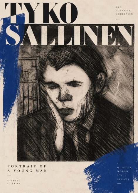 Tyko Sallinen Portrait of a Young Man No4 - Plakat