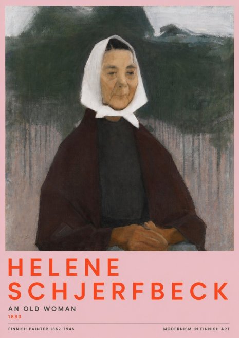 Helene Schjerfbeck An Old Woman No4 - Plakat