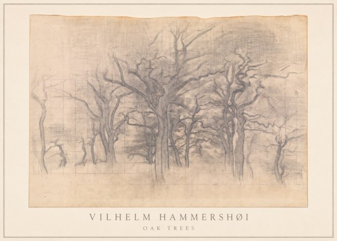 Vilhelm Hammershøi Oak Trees No1 - Plakat