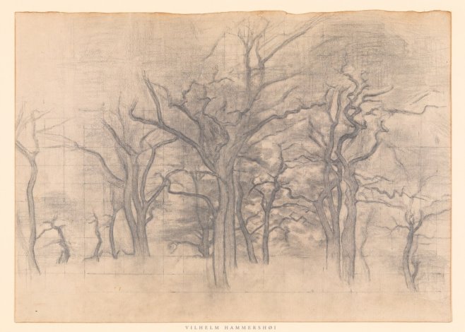 Vilhelm Hammershøi Oak Trees No6 - Plakat