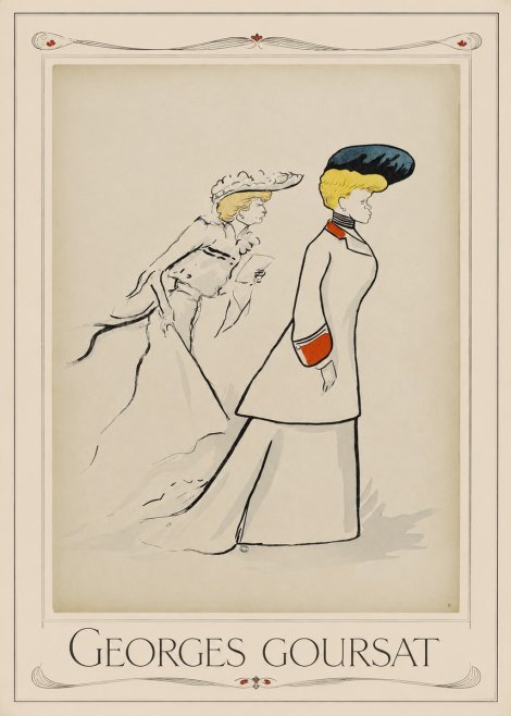 Georges Goursat Elegant Promenade No1 - Plakat