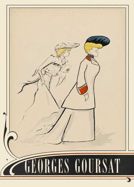 Georges Goursat Elegant Promenade No3 - Plakat
