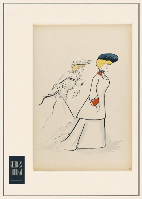 Georges Goursat Elegant Promenade No5 - Plakat