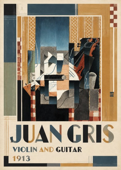 Juan Gris Violin and Guitar I No1 - Plakat