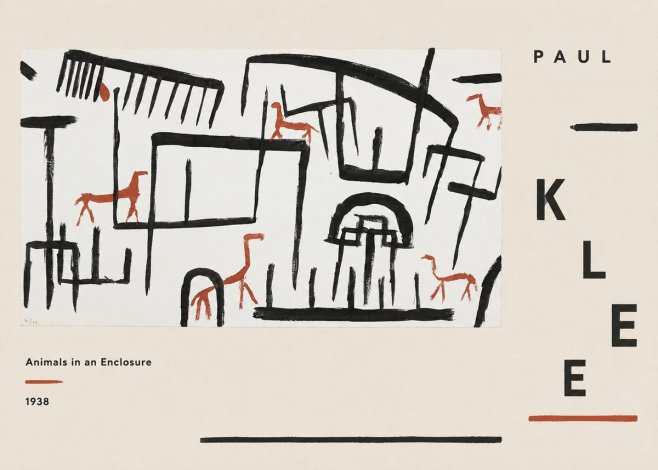 Paul Klee Animals in an Enclosure No6 - Plakat