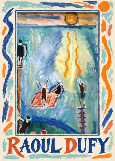 Raoul Dufy The Swimmers No1 - Plakat