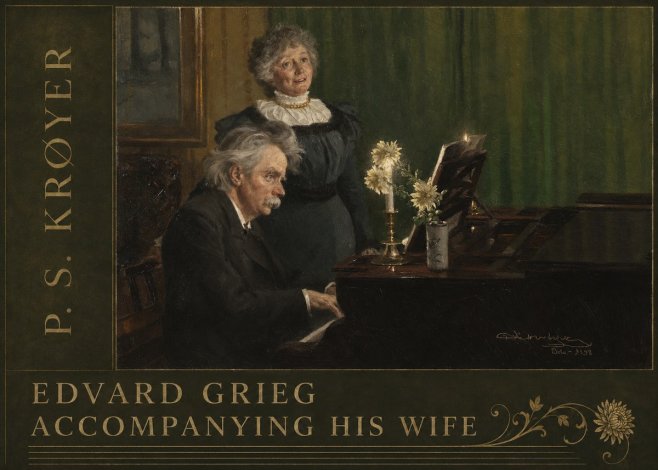 P.S. Krøyer Edvard Grieg Accompanying His Wife No2 - Plakat