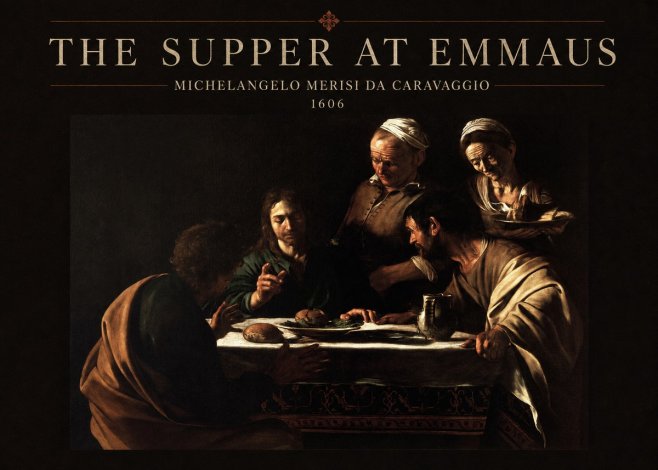 Michelangelo Merisi da Caravaggio The Supper at Emmaus II No3 - Plakat