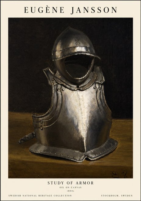 Eugène Jansson Study of Armor No1 - Plakat