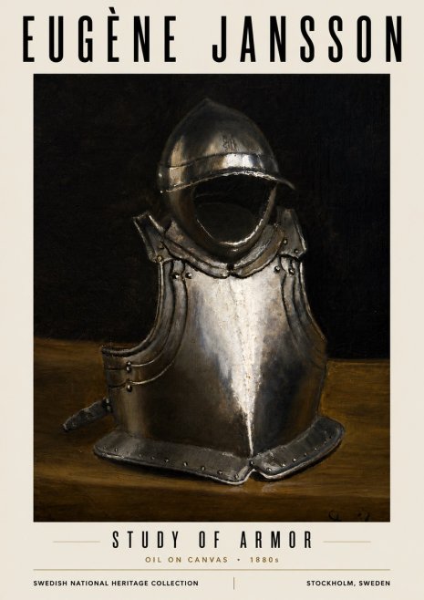Eugène Jansson Study of Armor No5 - Plakat