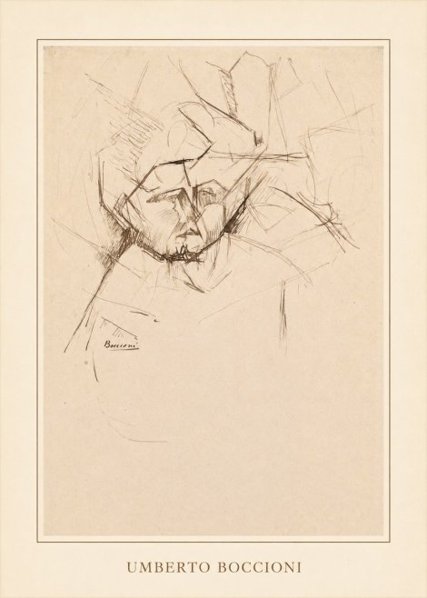 Umberto Boccioni Head Study No4 - Plakat