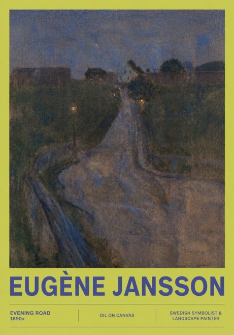 Eugène Jansson Evening Road No3 - Plakat