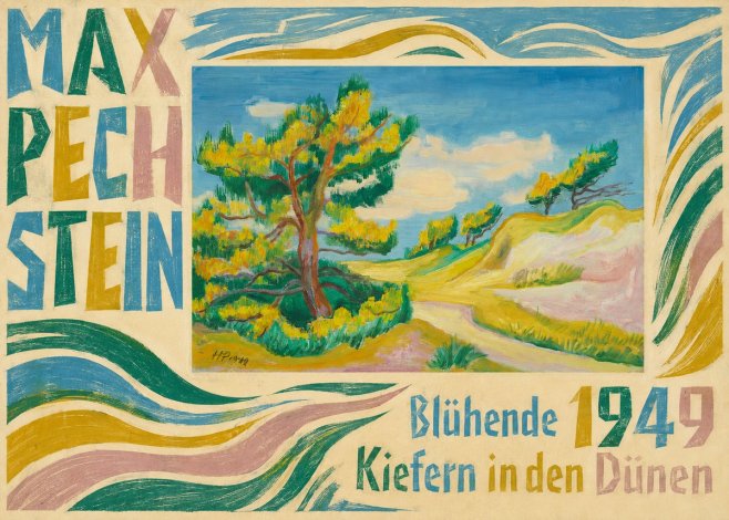 Max Pechstein Blühende Kiefern in Den Dünen No6 - Plakat