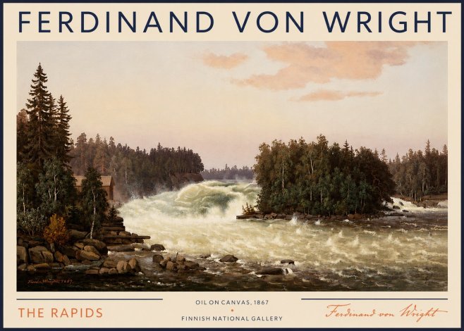 Ferdinand von Wright The Rapids No4 - Plakat