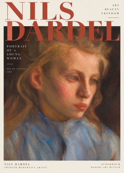 Nils Dardel Portrait of a Young Woman No4 - Plakat