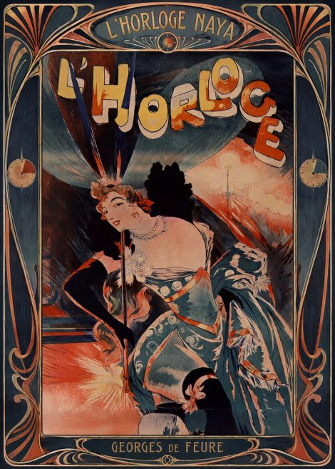 Georges de Feure L'horloge Naya No6 - Plakat