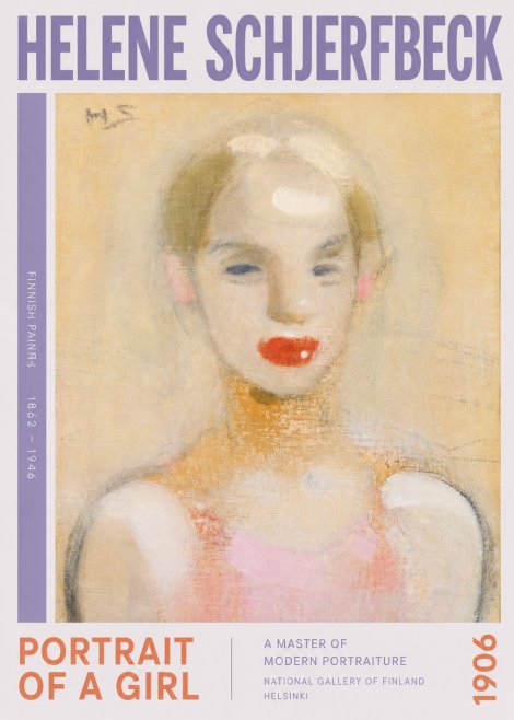 Helene Schjerfbeck Portrait of a Girl No5 - Plakat