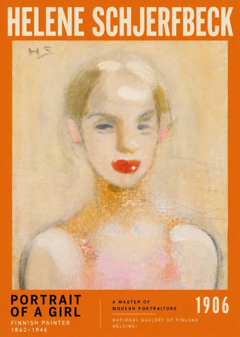 Helene Schjerfbeck Portrait of a Girl No6 - Plakat