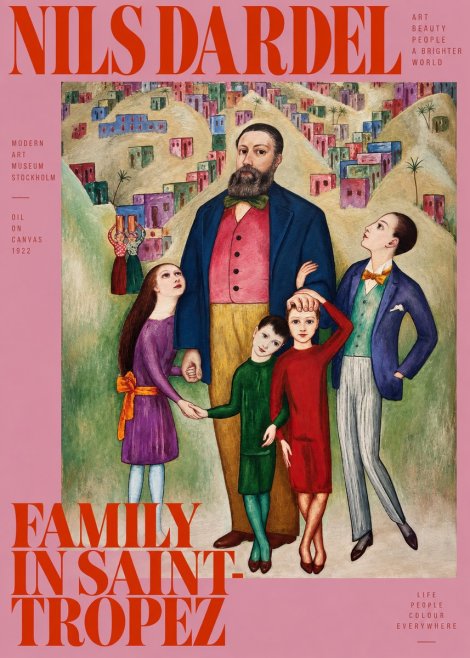 Nils Dardel Family in Saint-tropez No2 - Plakat