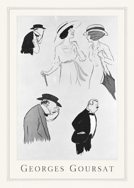 Georges Goursat Character Studies No1 - Plakat