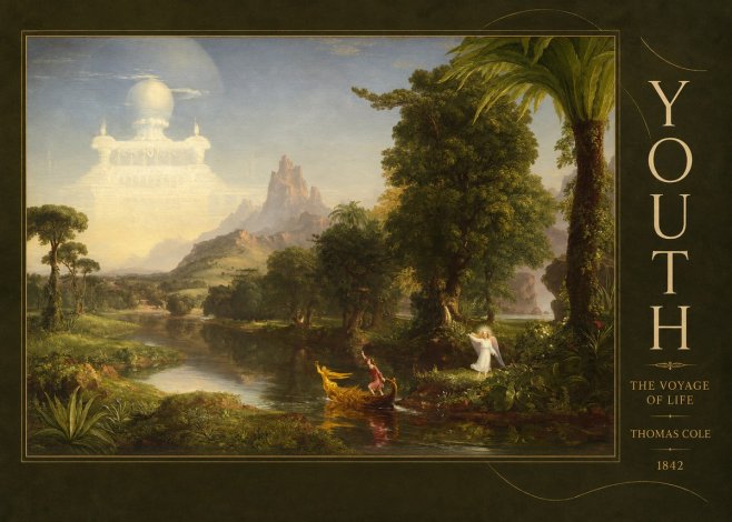 Thomas Cole The Voyage of Life: Youth V No5 - Plakat