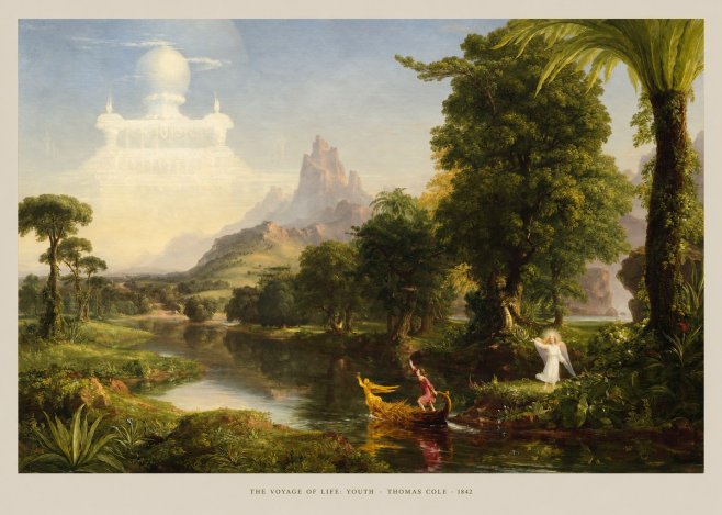 Thomas Cole The Voyage of Life: Youth V No6 - Plakat
