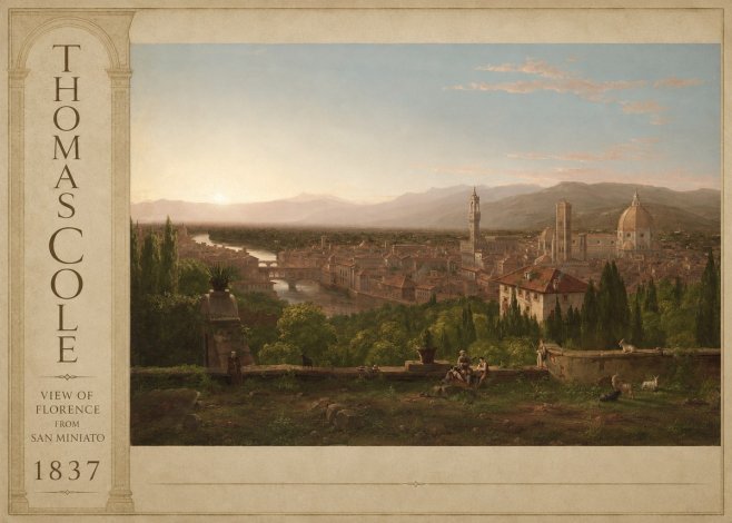 Thomas Cole View of Florence from San Miniato No2 - Plakat