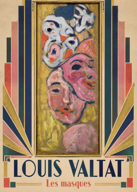 Louis Valtat Les Masques No5 - Plakat
