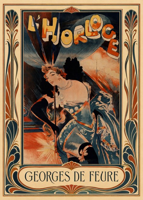 Georges de Feure L'horloge III No3 - Plakat