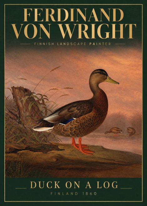 Ferdinand von Wright Wild Duck No4 - Plakat