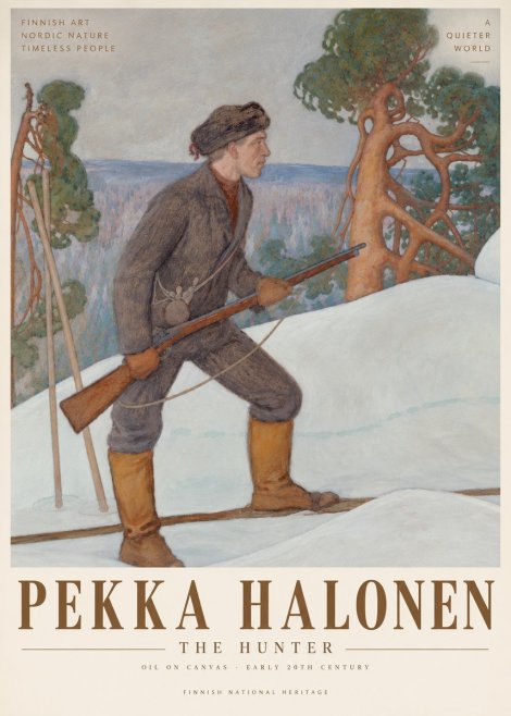 Pekka Halonen The Hunter No4 - Plakat