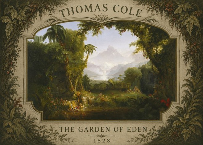 Thomas Cole The Garden of Eden II No5 - Plakat