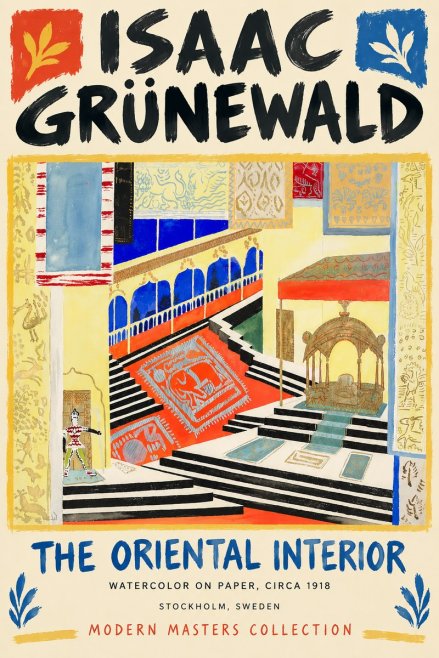 Isaac Grünewald The Oriental Interior No5 - Plakat