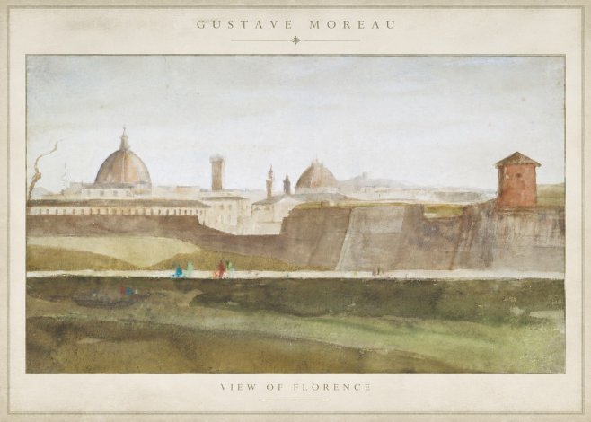 Gustave Moreau View of Florence No5 - Plakat