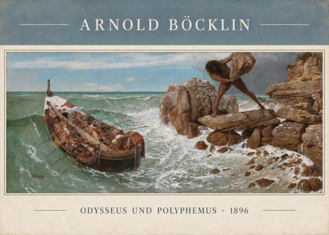 Arnold Böcklin Odysseus Und Polyphemus No4 - Plakat