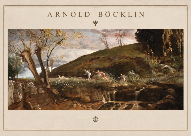 Arnold Böcklin Nymphs and Satyr No2 - Plakat