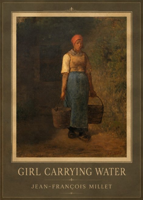 Jean-François Millet Girl Carrying Water No1 - Plakat