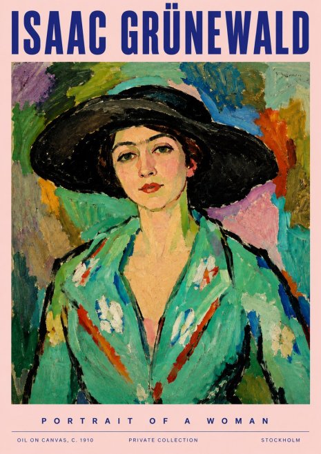 Isaac Grünewald Portrait of a Woman No3 - Plakat