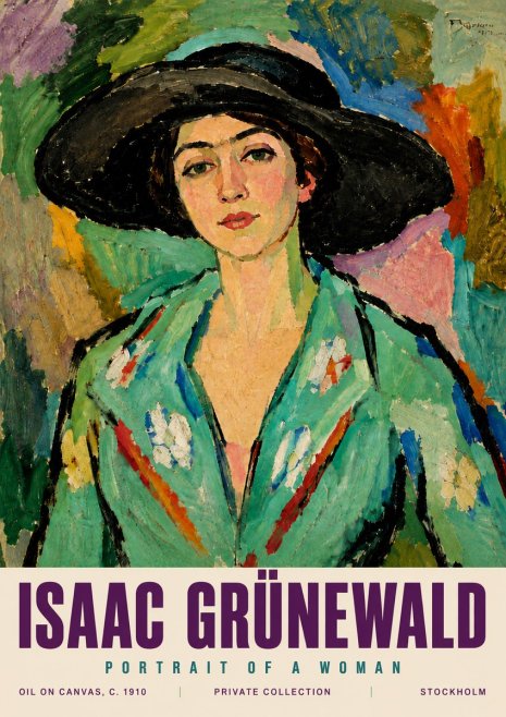 Isaac Grünewald Portrait of a Woman No6 - Plakat