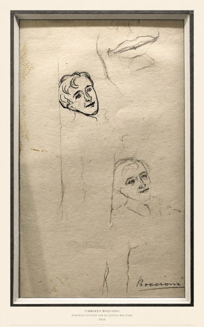 Umberto Boccioni Portrait Studies for in Letizia Ben Fare No6 - Plakat