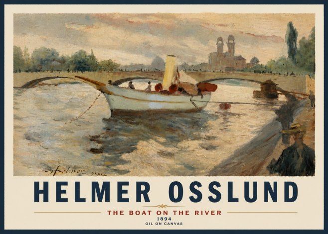 Helmer Osslund The Boat on the River No5 - Plakat
