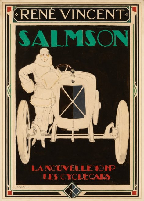 René Vincent Salmson La Nouvelle 10Hp Les Cyclecars No2 - Plakat