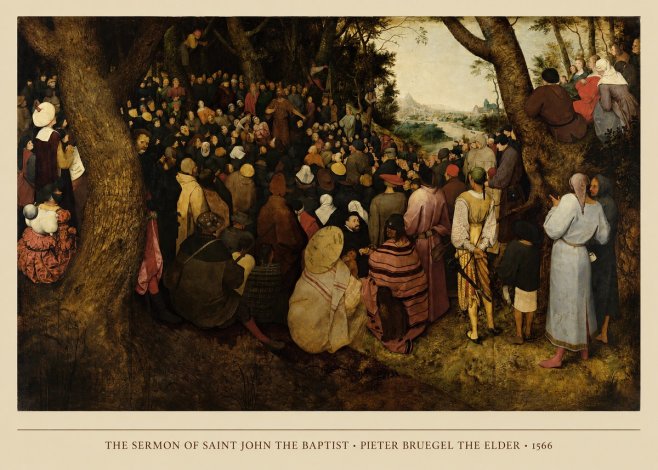 Pieter Bruegel The Sermon of Saint John the Baptist II No4 - Plakat