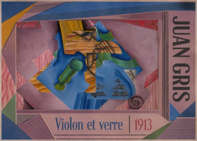 Juan Gris Violon Et Verre No6 - Plakat