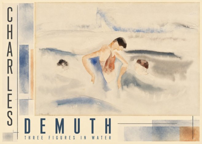 Charles Demuth Three Figures in Water No2 - Plakat