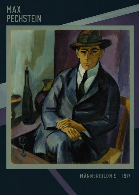 Max Pechstein Männerbildnis • 1917 No3 - Plakat