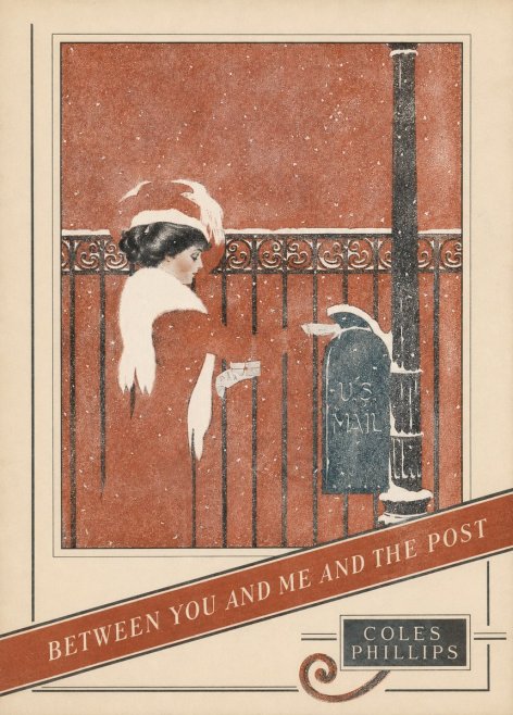 Coles Phillips Between You and Me and the Post No4 - Plakat